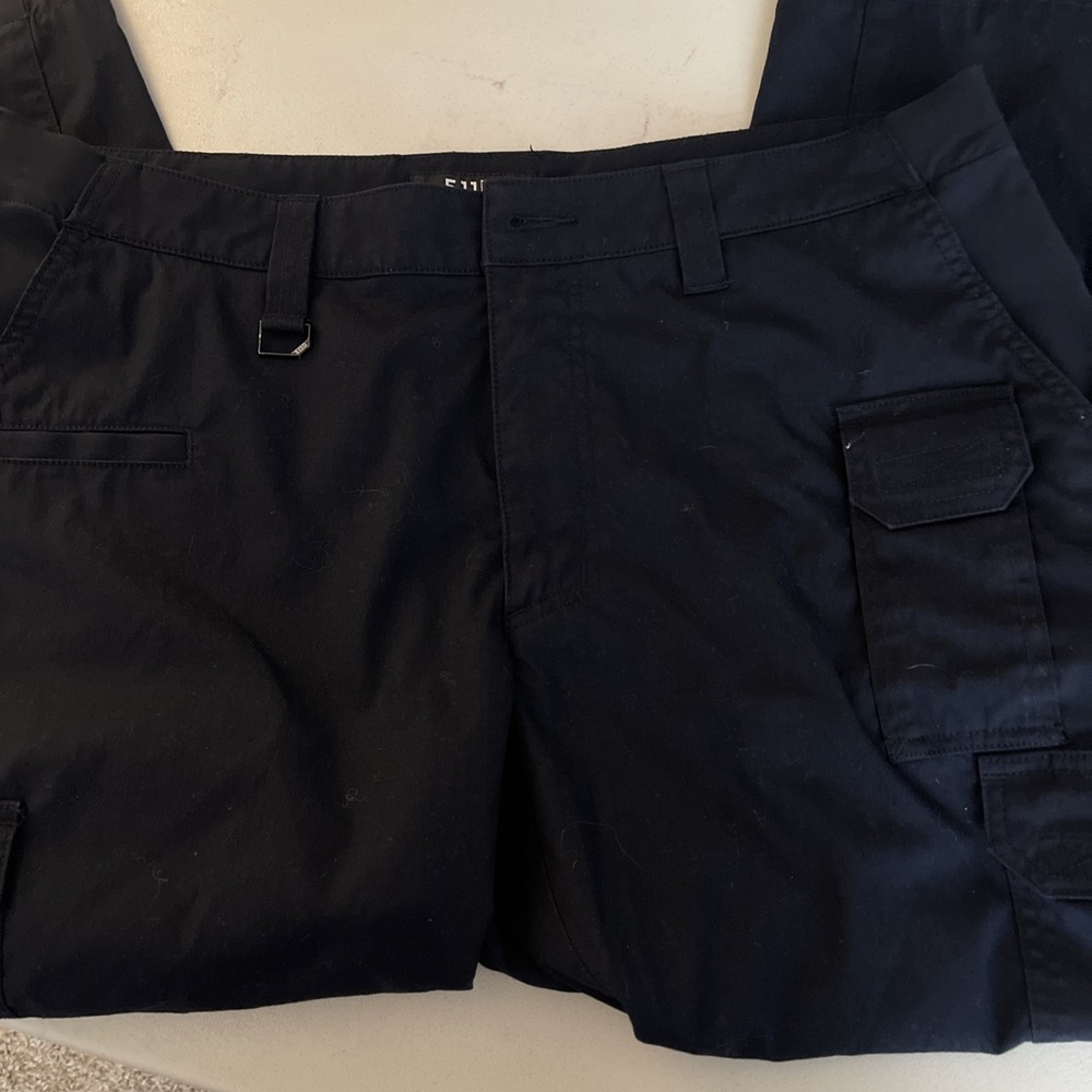 5.11 Tactical Pants Mens Rip Stop 38/26 Black TLBLIN-4389